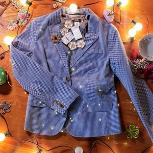 Brand new J Crew gingham schoolboy style blazer